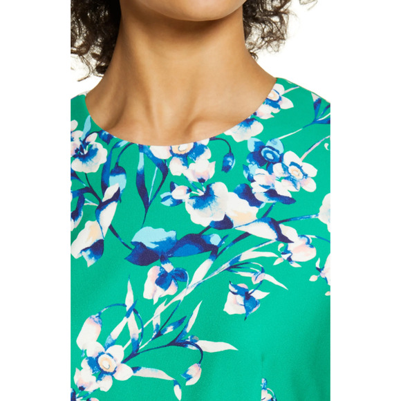 Eliza J Kelly Green Floral Dress - Size 14 - Picture 3 of 8